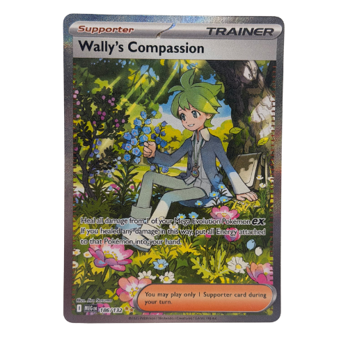 wally pokemon card Pokemon TCG: Wally's Compassion SIR Mega Evolution 186/132 NM –  TheCardGuysLLC