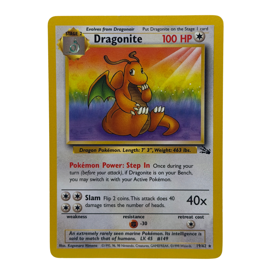 Pokémon TCG: Dragonite 19/62 Fossil LP/NM