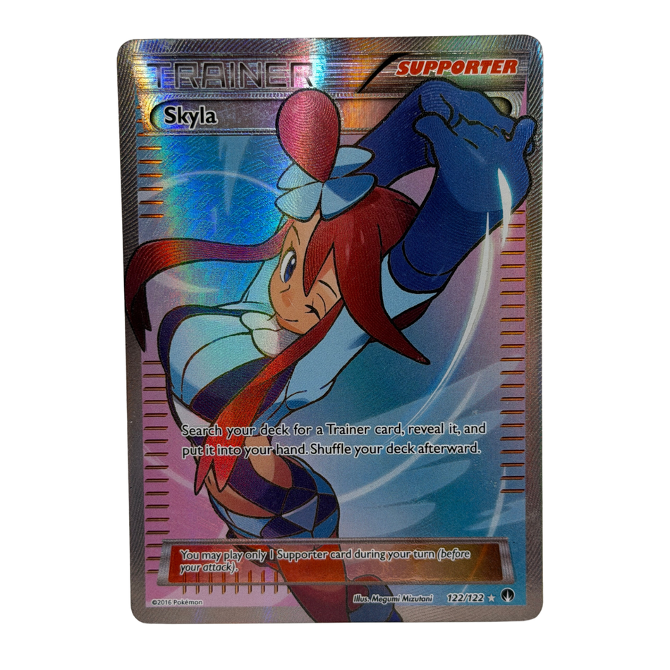Pokemon TCG: Skyla 122/122 Breakpoint Full Art Holo Ultra Rare Trainer 2016 HP