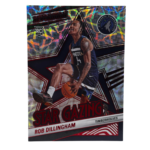 24/25 Panini Revolution Basketball Rob Dillingham Red Star Gazing RC /135