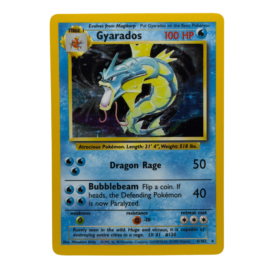 Pokémon TCG: Gyarados 6/102 Base Set Holo NM
