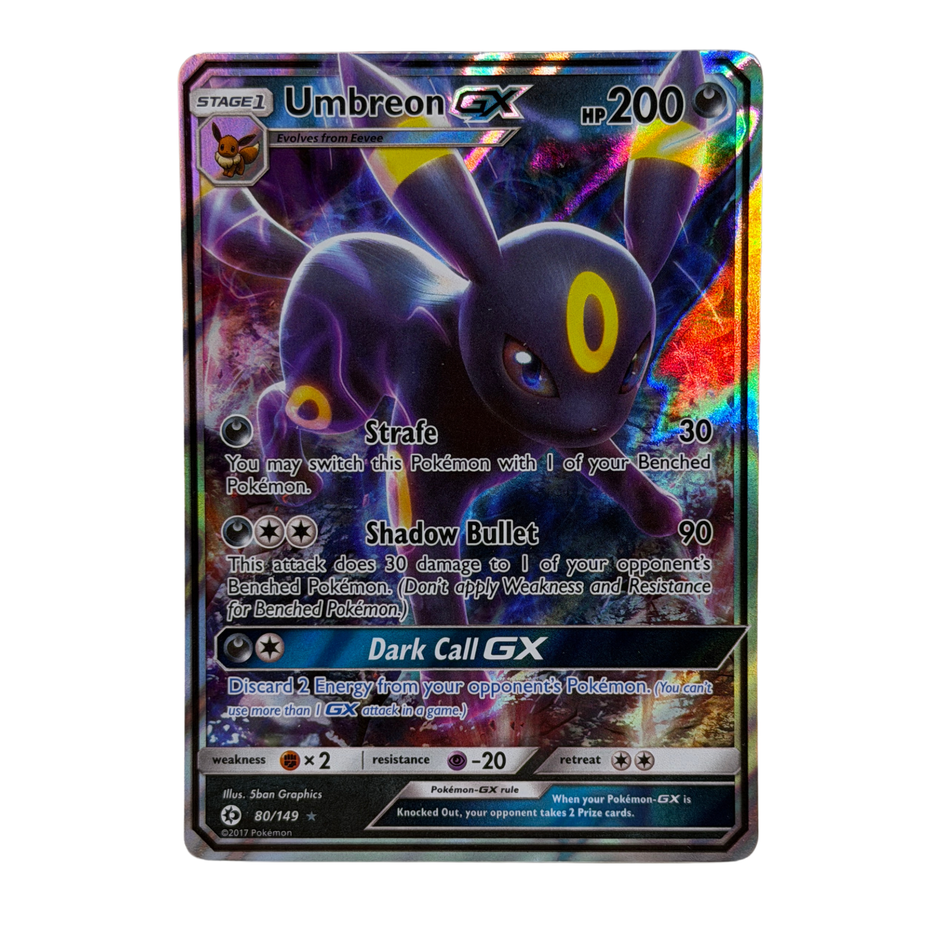 Pokemon TCG: Umbreon GX 80/149 Sun & Moon Base Ultra Rare Full Art LP/NM