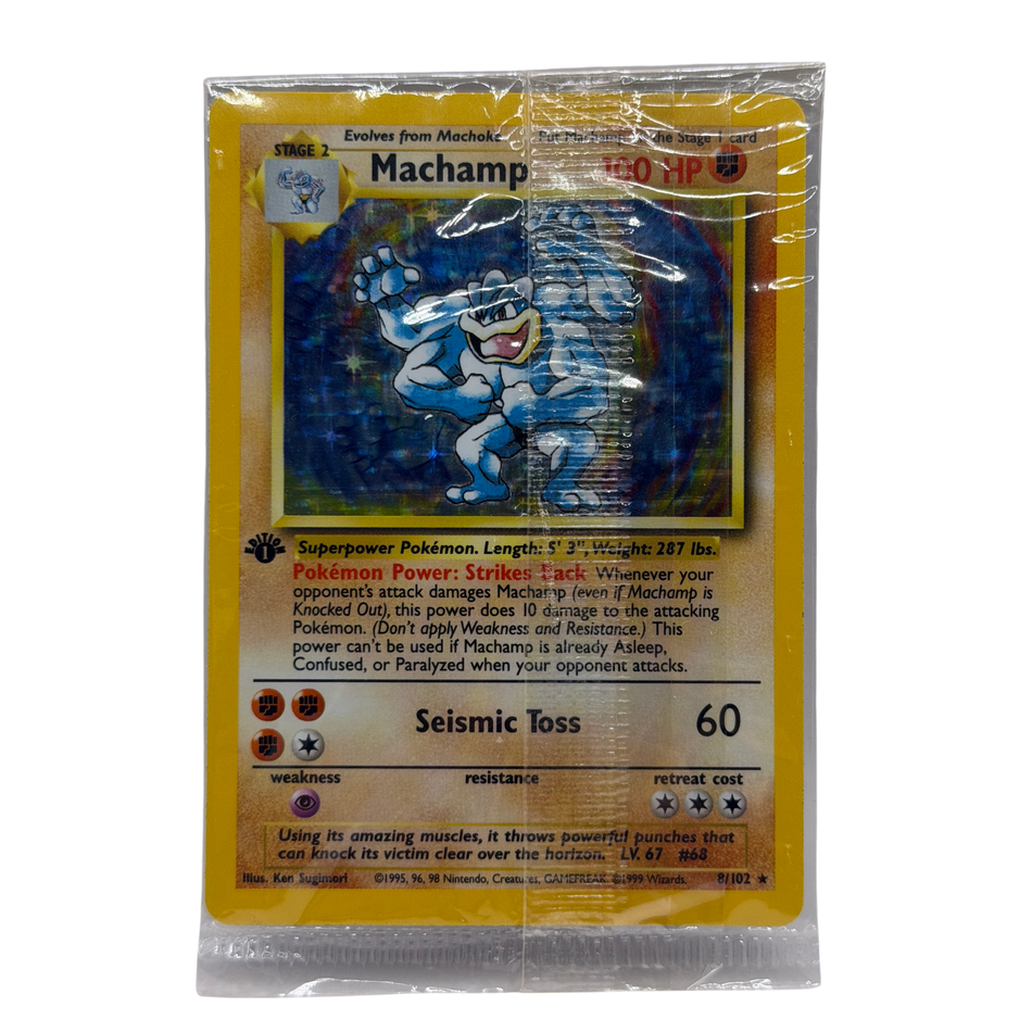 Pokemon TCG: 1999 Machamp 1st edition Sealed Base 8/102