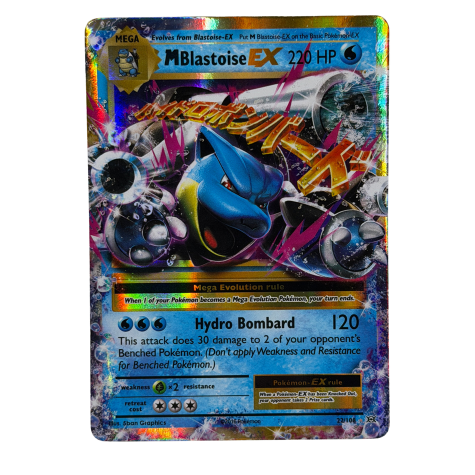 Pokemon TCG: Mega Blastoise EX Holo XY Evolutions #22/108 2016 LP