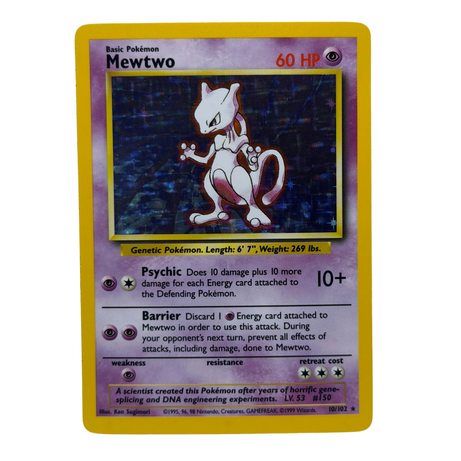 Pokemon TCG: 1999 Mewtwo Holo Edition Base Set 10/102 LP/NM