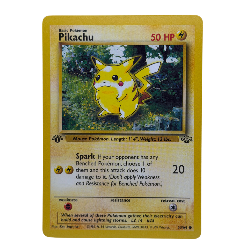 Pokemon TCG: Pikachu Red Cheeks 1999 1st Edition Jungle #60/64 LP/NM