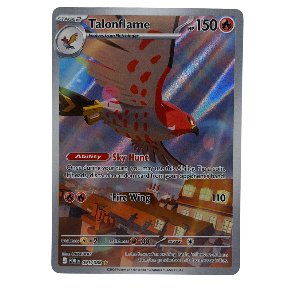 Pokemon TCG: Talonflame 091/088 Paradox Rift Rare Holo NM