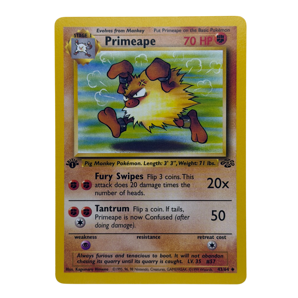 Pokemon TCG: 1st Edition Jungle Primeape 43/64 LP/NM