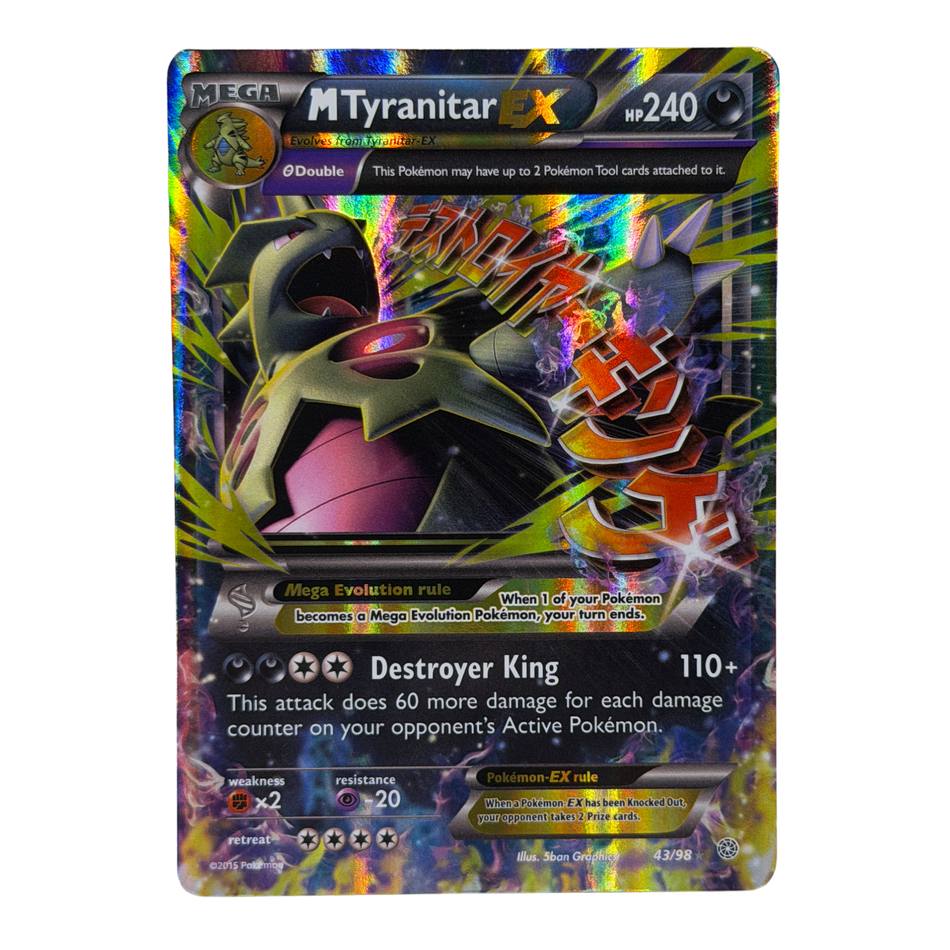 Pokemon TCG: M Tyranitar EX 43/98 Holo EX Rare Ancient Origins LP