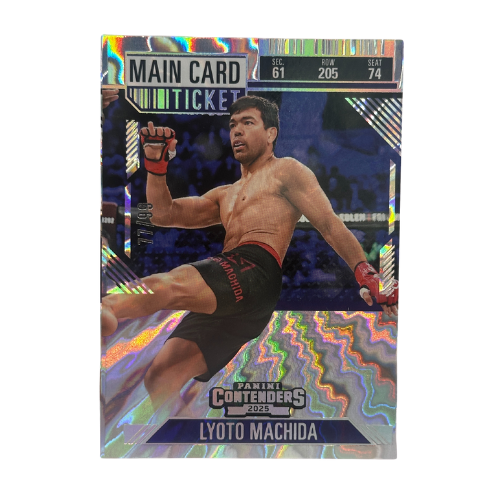 2025 Panini Contenders PFL Debut LYOTO MACHIDA MAIN CARD TICKET /99 NM
