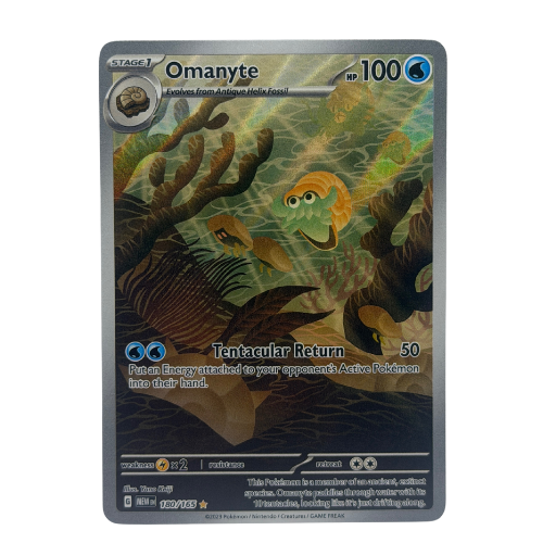 Pokemon TCG: Omanyte 180/165 Sv: Scarlet & Violet 151 Holo NM