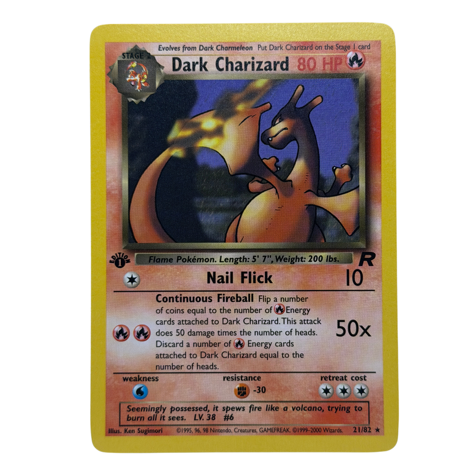 Pokémon TCG: Dark Charizard 21/82 Team Rocket 1st Edition NM