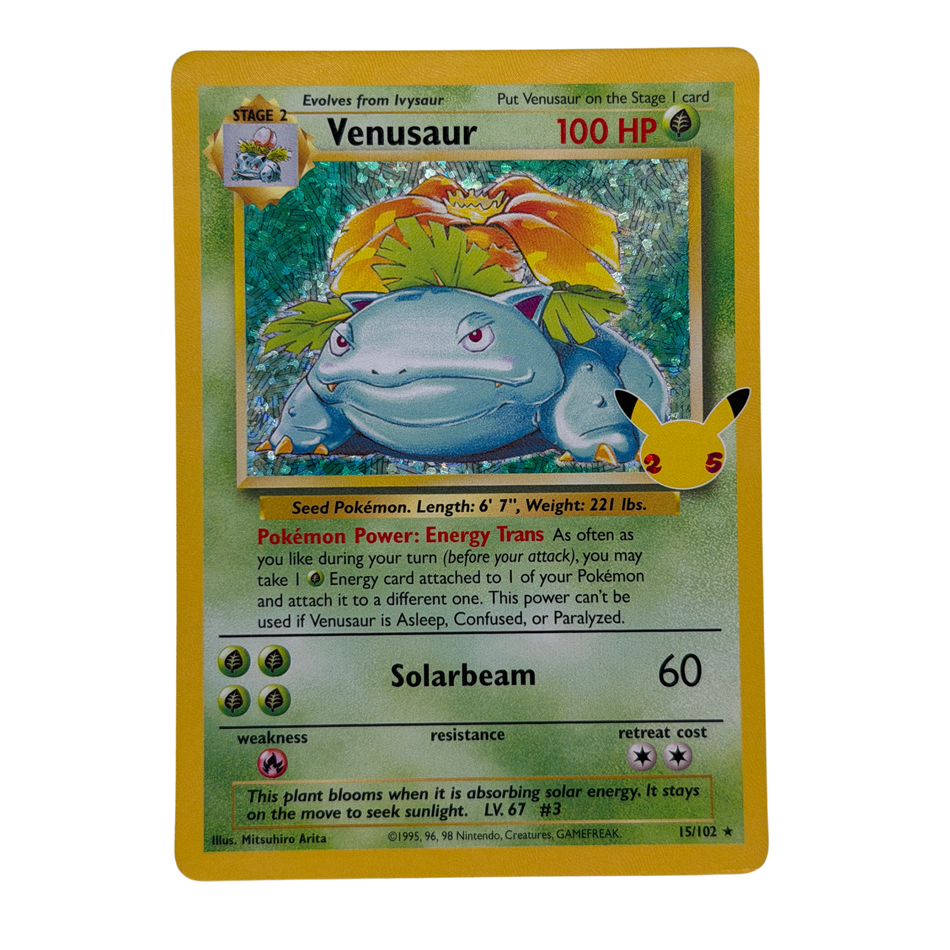Pokemon TCG: Venusaur 15/102 Celebrations: Classic Collection Holo NM