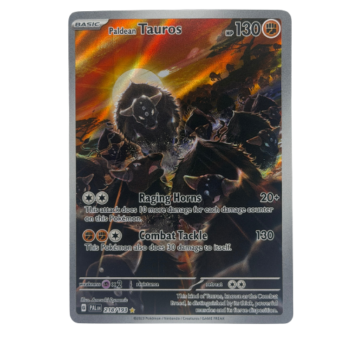 Pokemon TCG: Paldean Tauros 218/193 Sv02: Paldea Evolved Holo NM