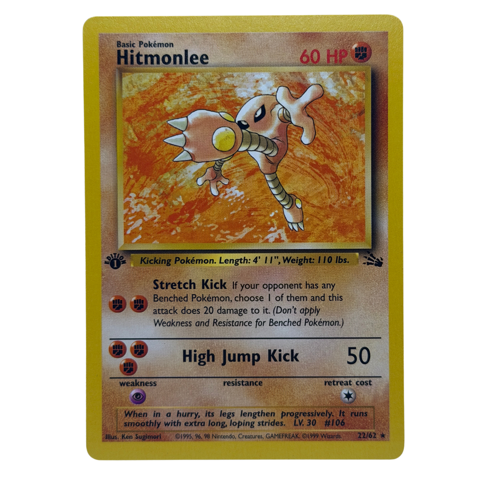 Pokémon TCG: Hitmonlee 22/62 1st Edition Fossil NM
