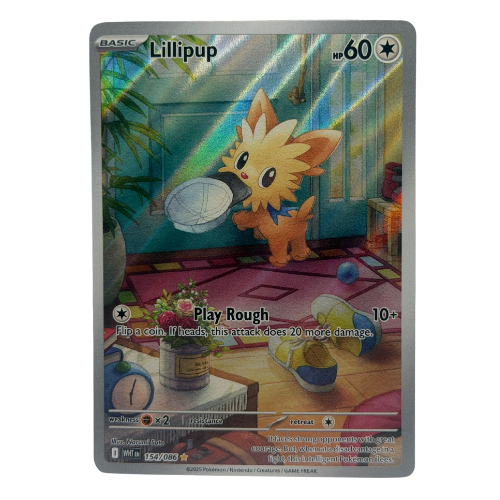 Pokemon TCG: Lillipup 154/086 Scarlet & Violet White Flare Illustration Rare NM