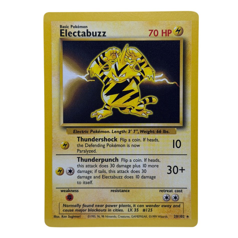 Pokémon TCG: Electabuzz 20/102 Base Set Non Holo NM