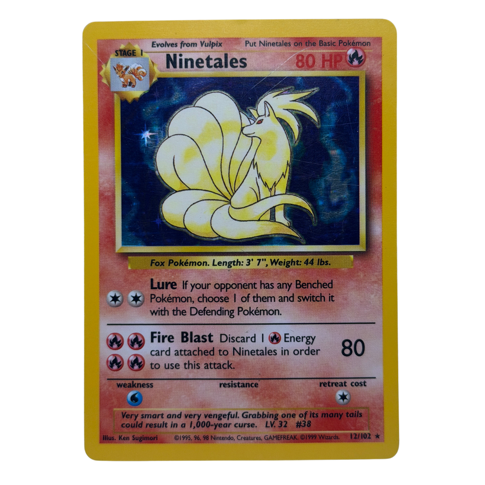 Pokémon TCG: Ninetales 12/102 Holo Base Set LP/NM