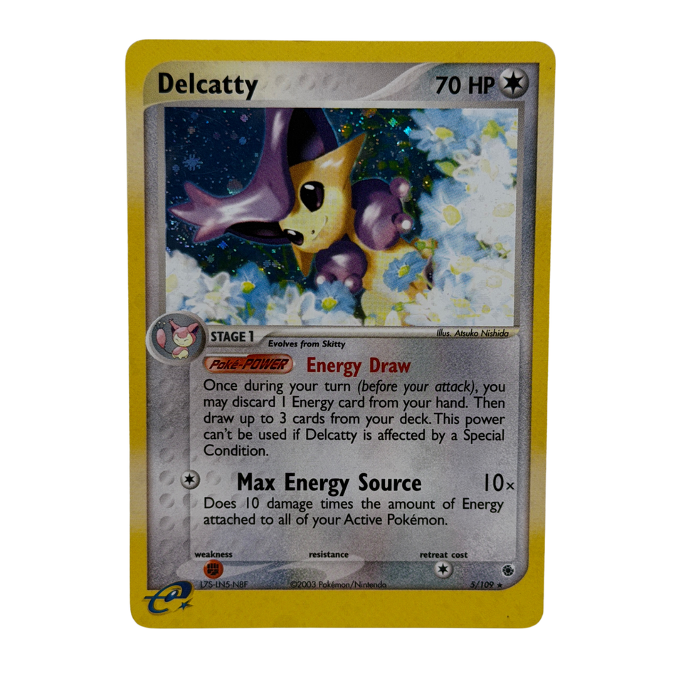 Pokémon TCG: Delcatty 5/109 2003 Ruby & Sapphire Holofoil LP
