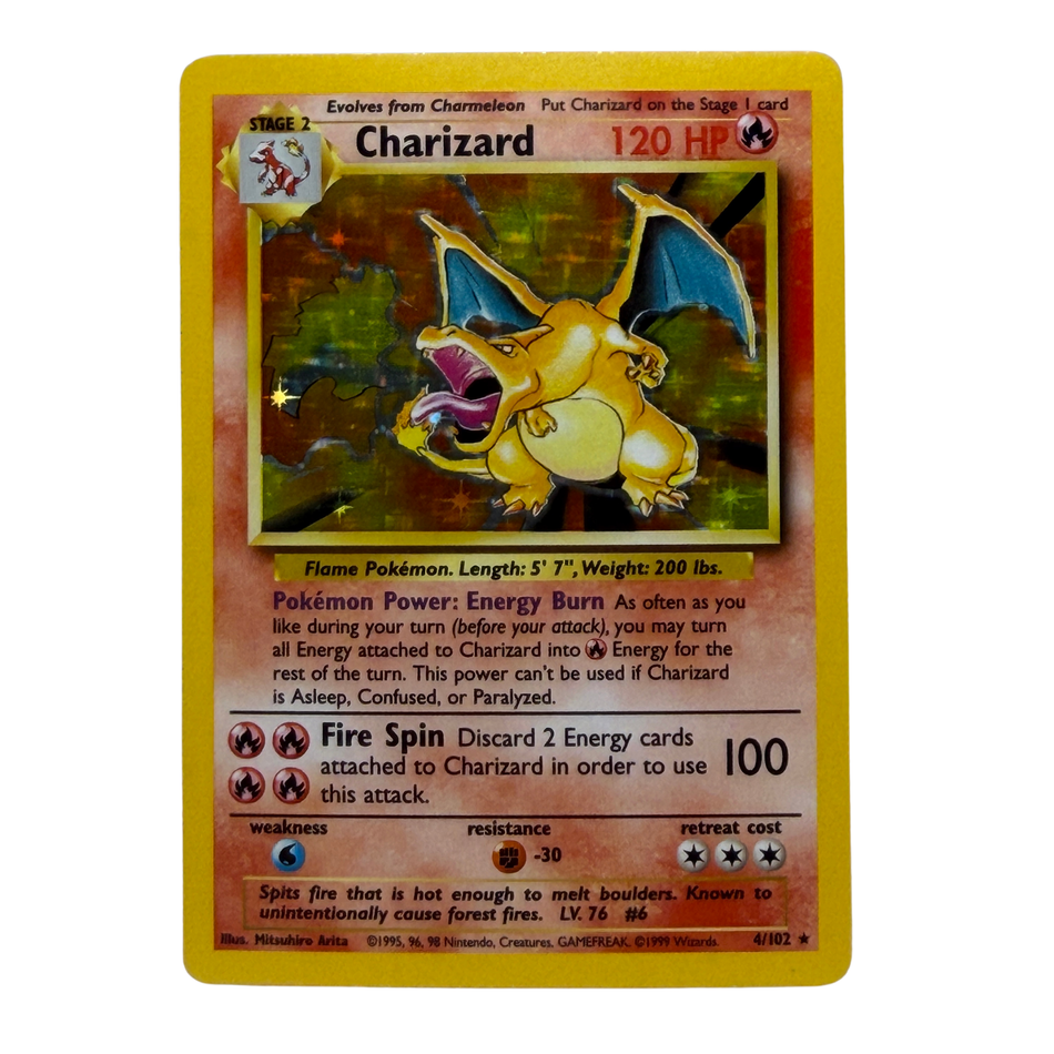 Pokémon TCG: Charizard 4/102 Base Set Holo Rare NM