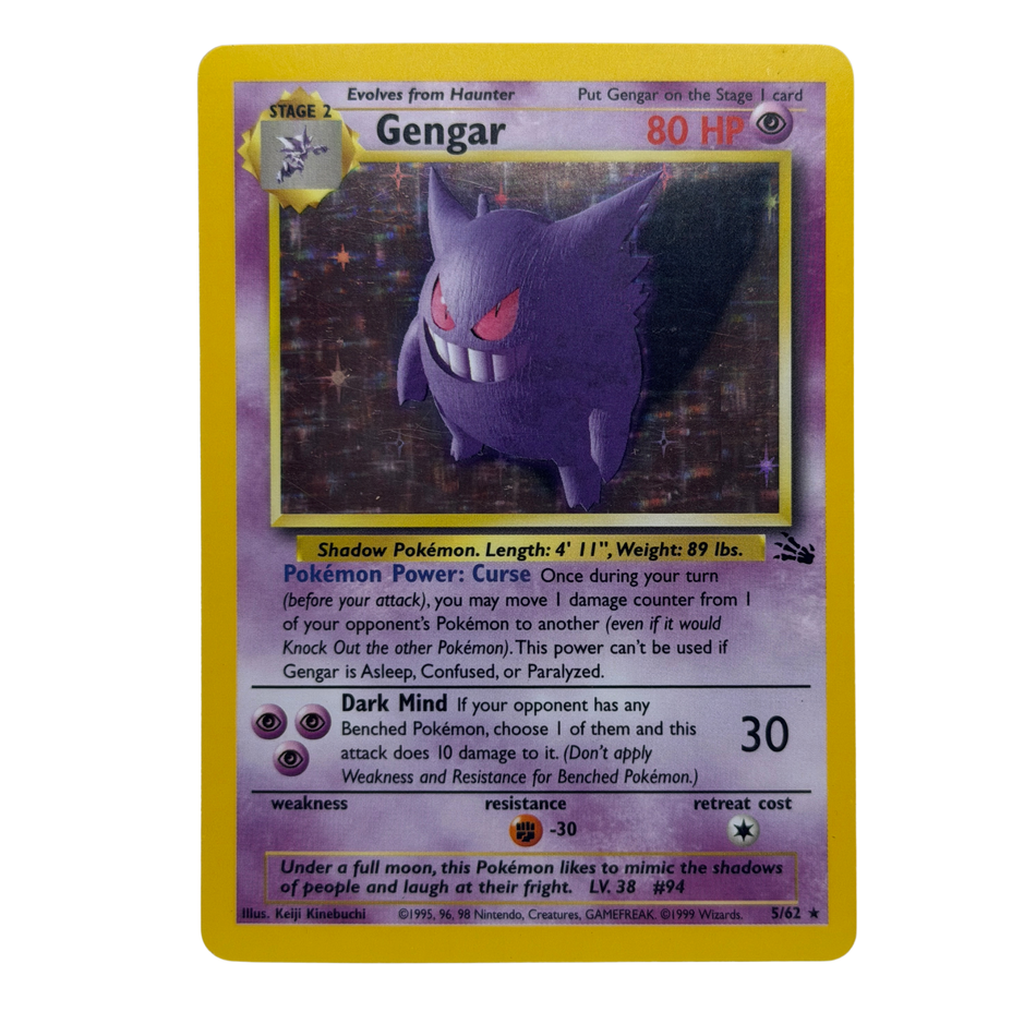 Pokémon TCG: Gengar 5/62 Fossil Holo LP/NM