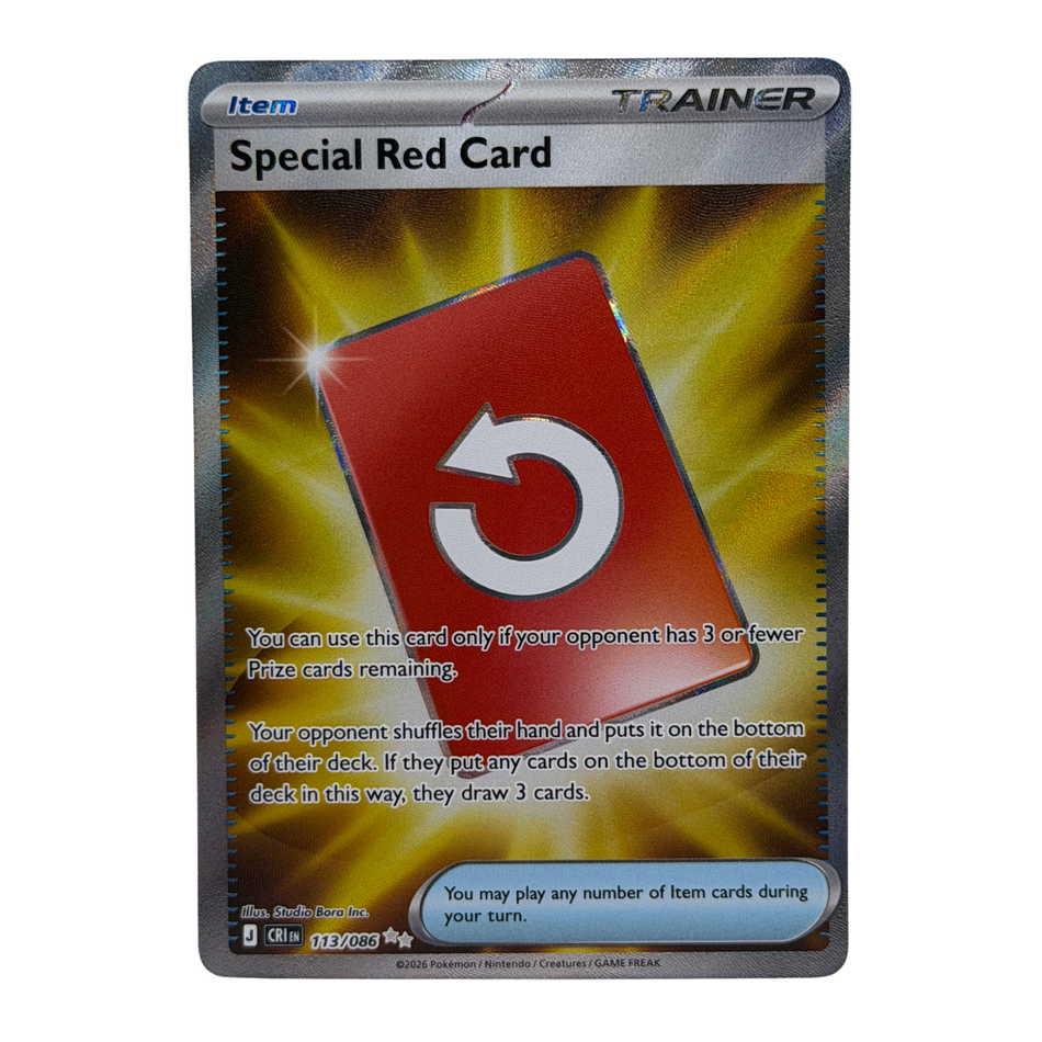 Pokemon TCG: Special Red Card 113/086 Me04: Chaos Rising Holo NM