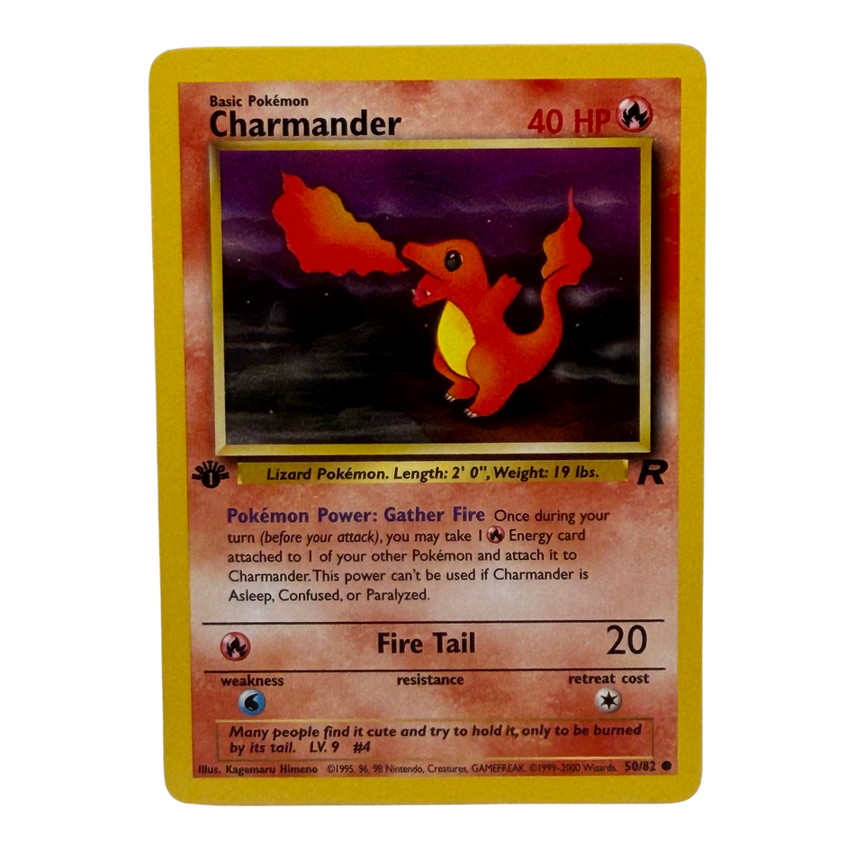 Pokémon TCG: Charmander 50/82 1st Edition Team Rocket Non Holo NM
