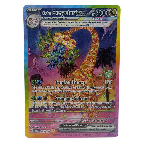 Pokemon TCG: Alolan Exeggutor ex 242/191 SV08: Surging Sparks SSP NM