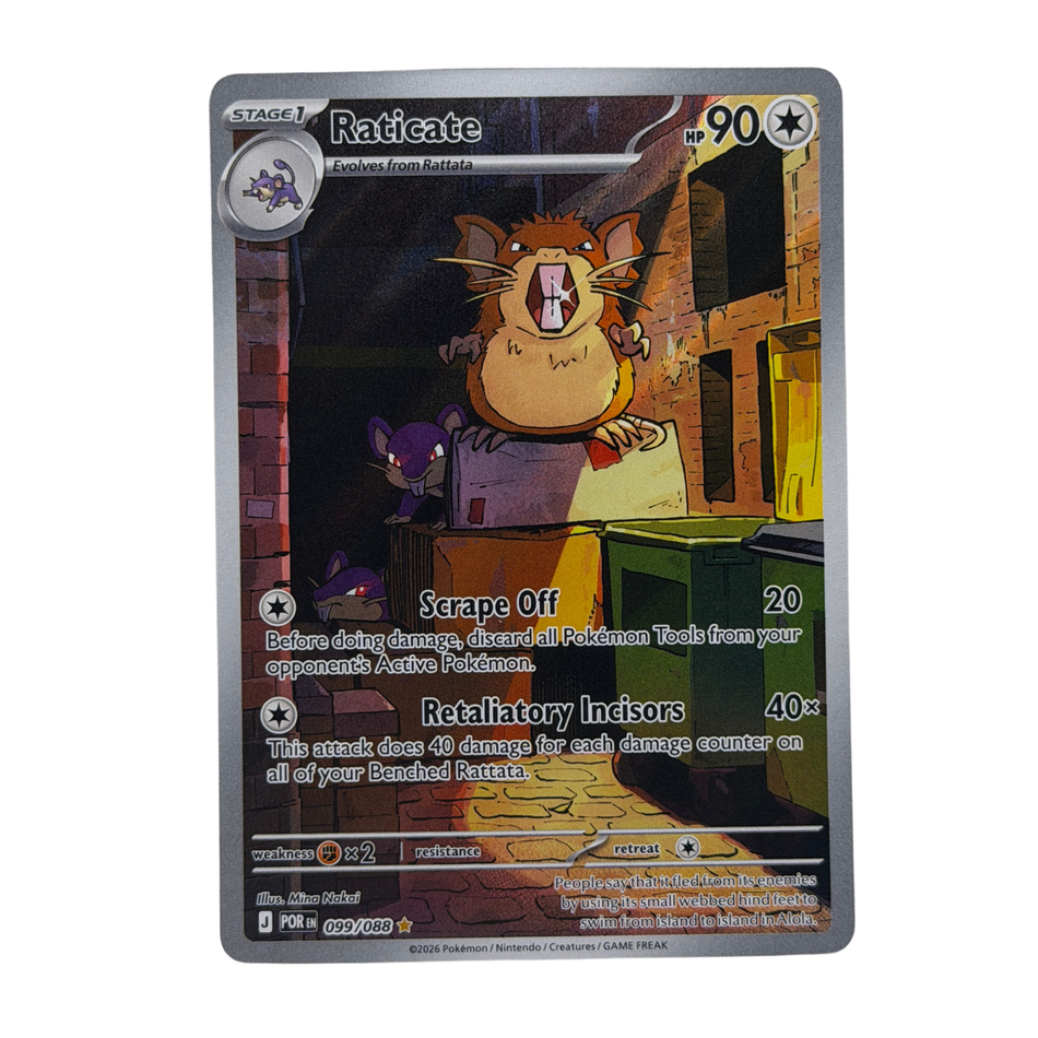 Pokemon TCG: Raticate 099/088 Illustration Rare Holo ME03: Perfect Order NM
