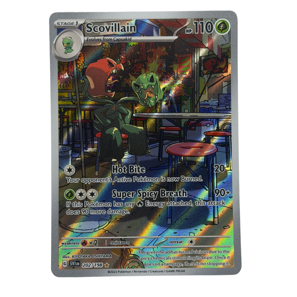 Pokemon TCG: Scovillain 202/198 Illustration Rare Scarlet & Violet Holo NM