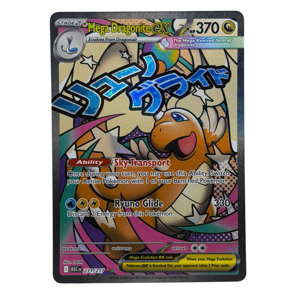 Pokemon TCG: Mega Dragonite ex 271/217 Ascended Heroes Rare Holo NM