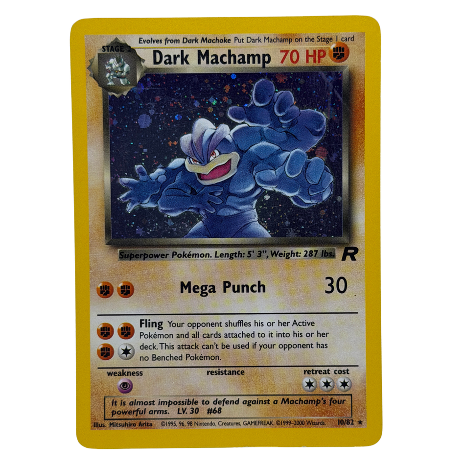 Pokemon TCG: Dark Machamp Holo Rare Team Rocket 10/82 WOTC 1999 MP