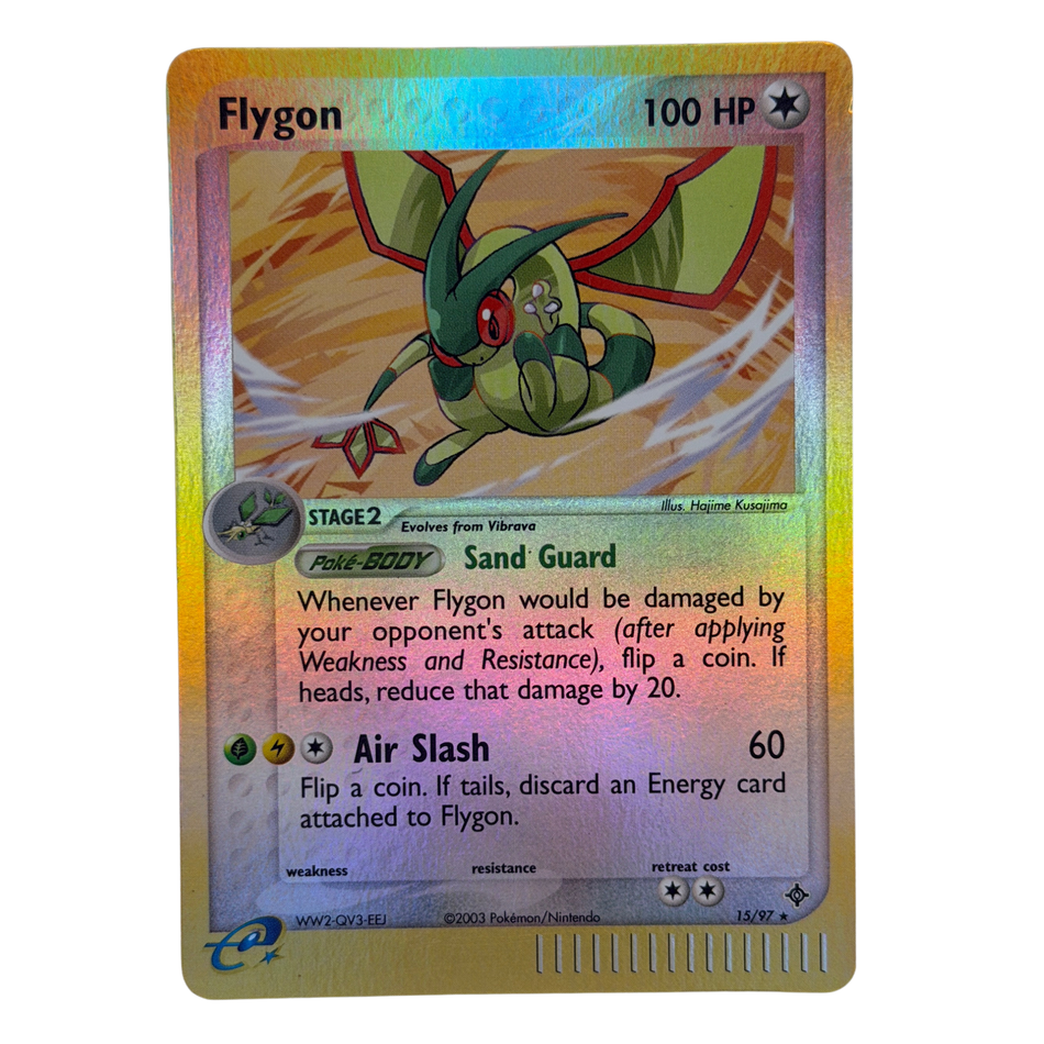 Pokemon TCG: Flygon 15/97 Dragon Reverse Holo 2003 LP/NM