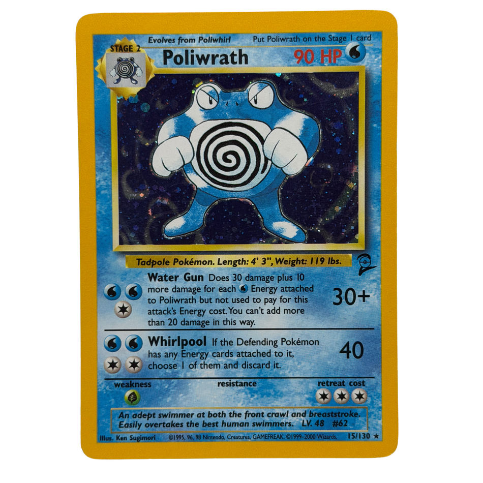 Pokemon TCG: 1999 Base Set 2 Poliwrath Holo LP/NM