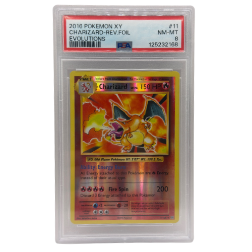 Pokemon TCG: 2016 Charizard-REV FOIL 11/108 Holo XY Evolutions PSA 8
