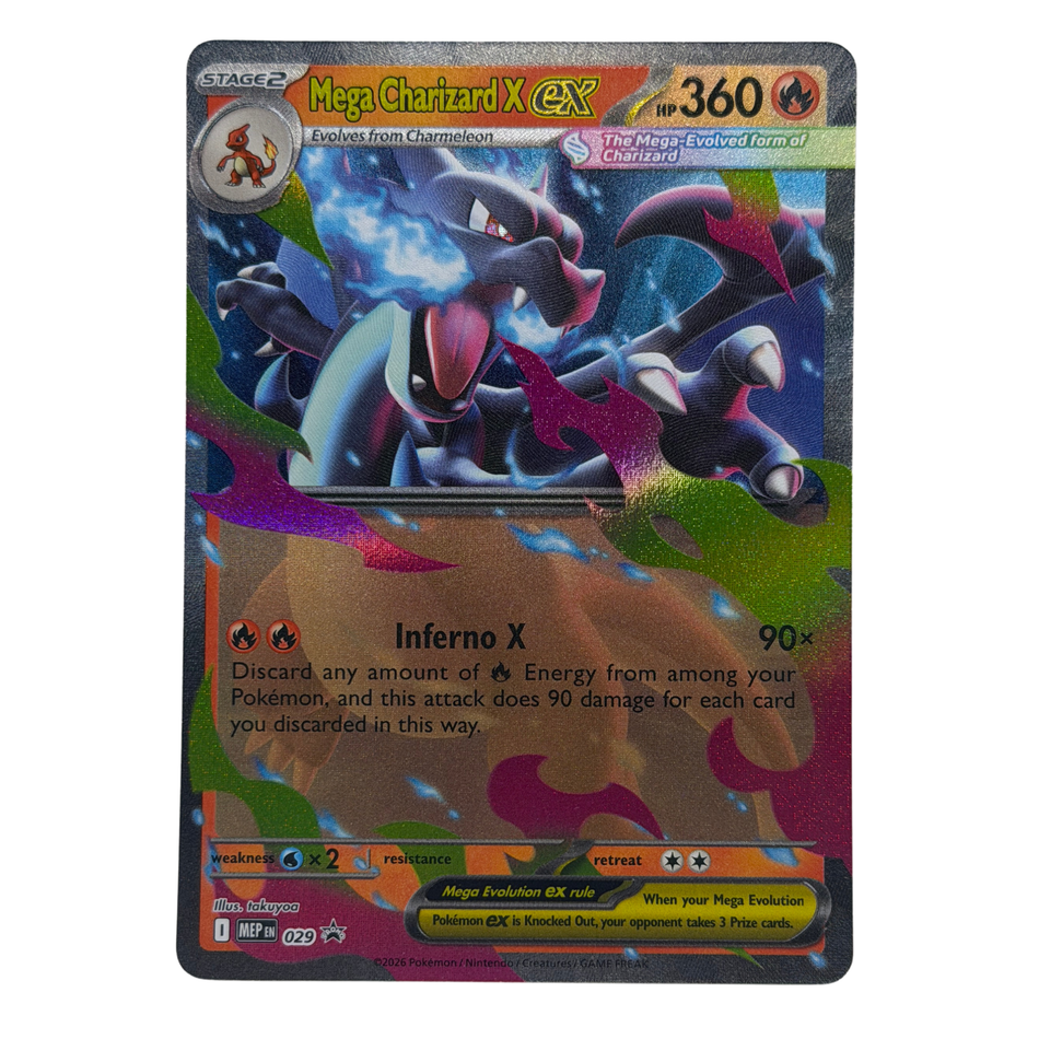 Pokemon TCG: Mega Charizard X ex 013/094 Me02: Phantasmal Flames Holo NM