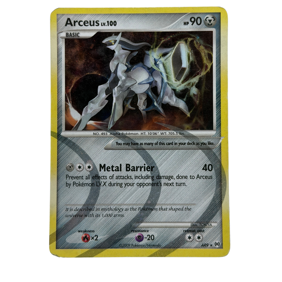 Pokemon TCG: Arceus Lv. 100 AR9 Platinum Holo Rare 2009 LP