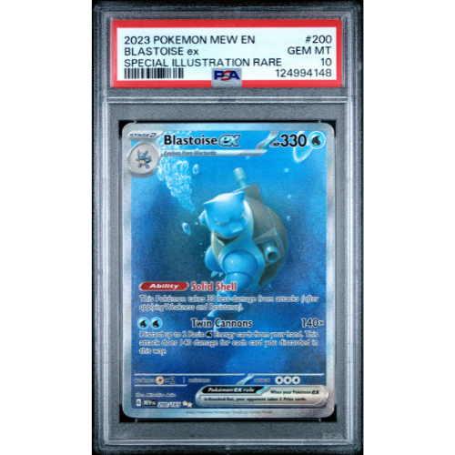 Pokemon TCG: 2023 Blastoise ex 200/165 SIR 151 GEM MINT PSA 10