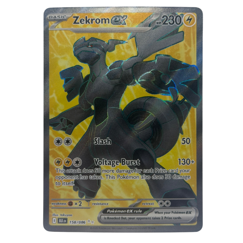 Pokemon TCG: Zekrom ex 158/086 Sv: Black Bolt Holo NM