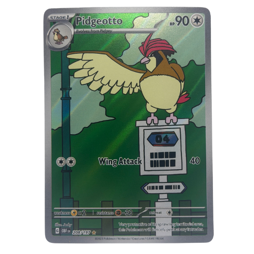 Pokemon TCG: Pidgeotto 208/197 SV03: Obsidian Flames Holo NM