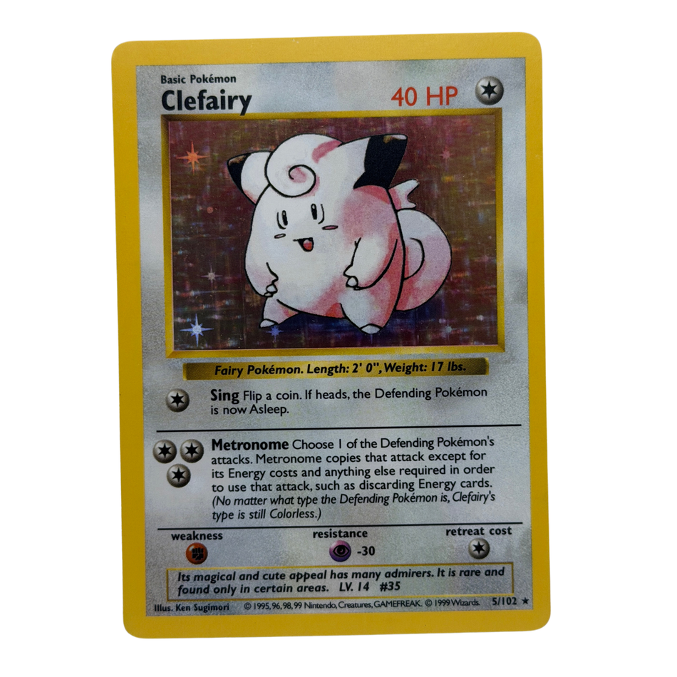 Pokémon TCG: Clefairy 5/102 Base Set Shadowless Holo LP