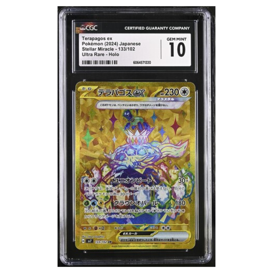 Pokemon TCG: Terapagos ex 133/102 Gold Japanese Ultra Rare CGC GEM MINT 10