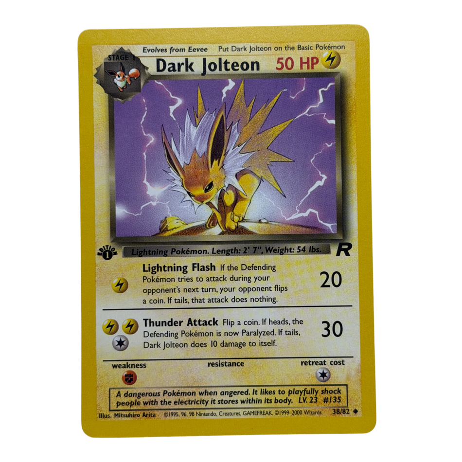Pokémon TCG: Dark Jolteon 38/82 1st Edition Team Rocket NM