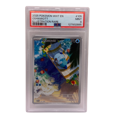 Pokemon TCG: Oshawott Full Art Holo Illustration Rare 105/086 PSA MINT 9
