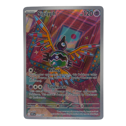 Pokemon TCG: Sigilyph Illustration Rare SV: White Flare 121/086 NM