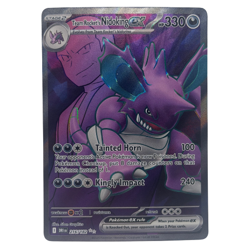 Pokemon TCG: Destined Rivals Team Rocket's Nidoking ex 216/182 Full Art NM