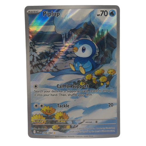 Pokemon TCG: Piplup Illustration Rare ME02: Phantasmal Flames 098/094 NM