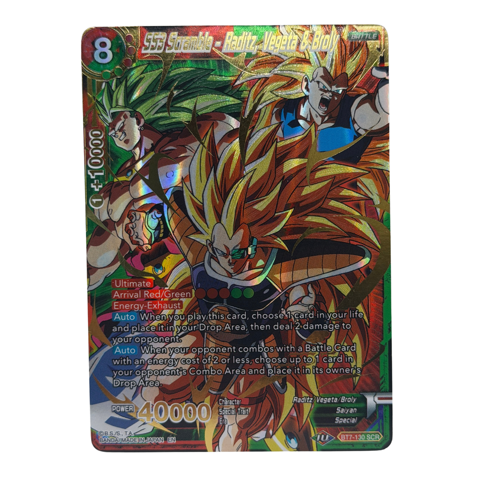 Bandai: Dragon Ball Super SS3 Scramble Raditz, Vegeta & Broly BT7-130 NM