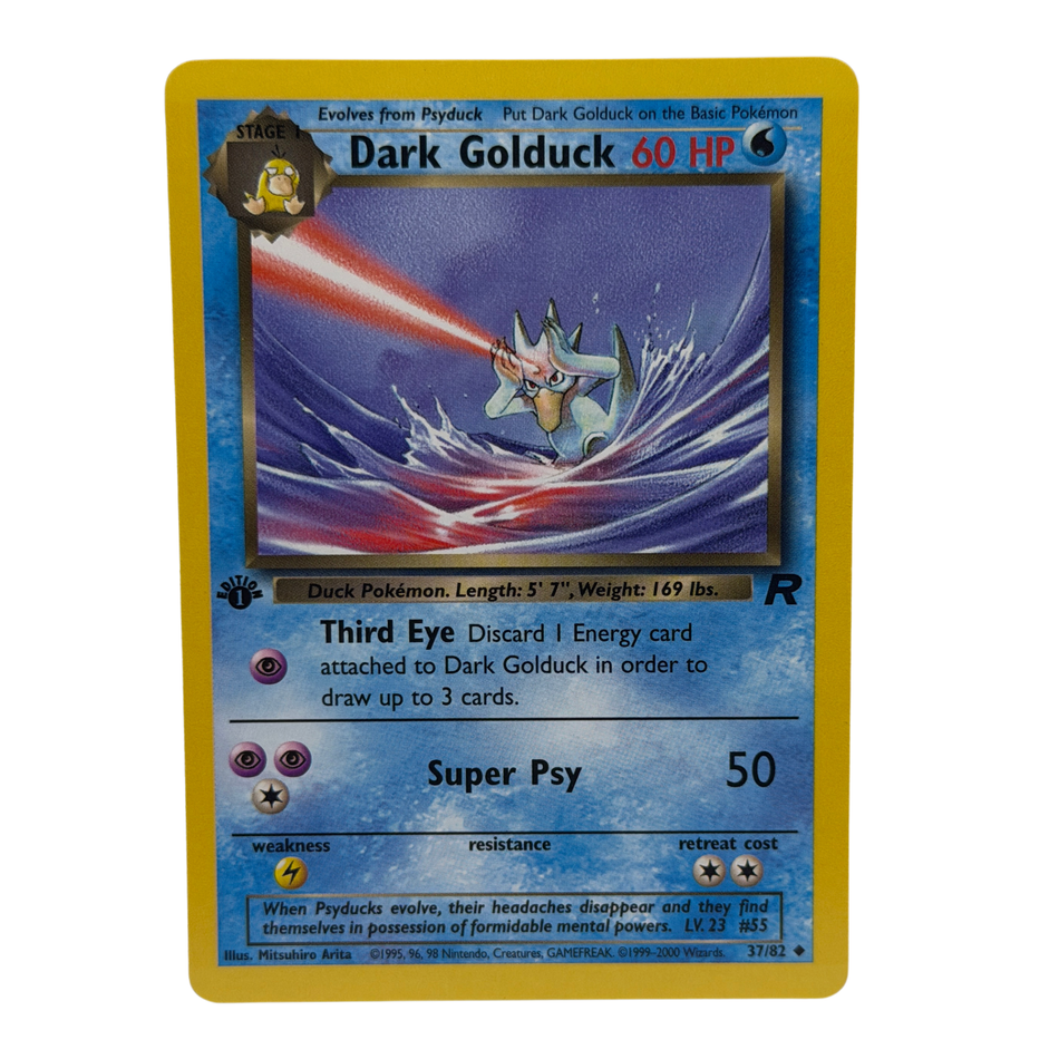 Pokémon TCG: Dark Golduck 37/82 1st Edition Team Rocket LP/NM