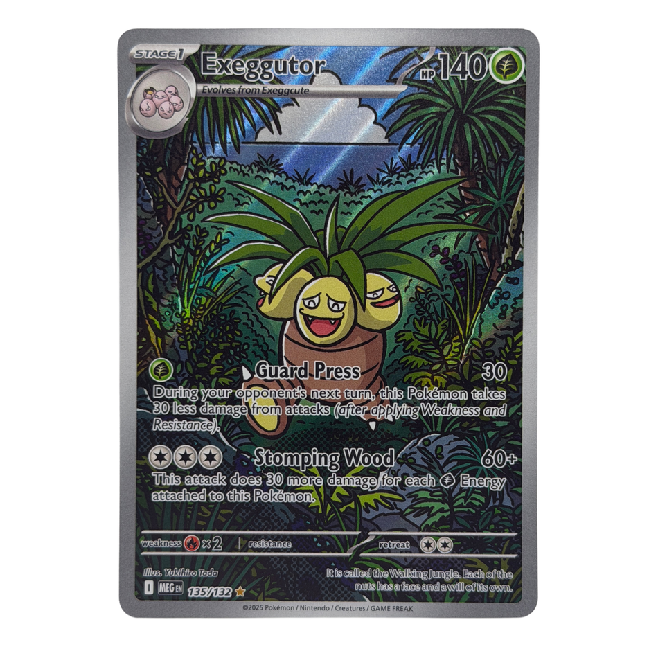 Pokemon TCG: Exeggutor Secret Rare Full Art Holo ME01 135/132 NM